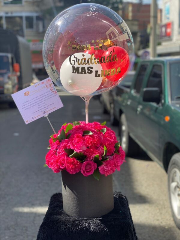 Cilindro Rosa’s y Flores, Globo personalizado