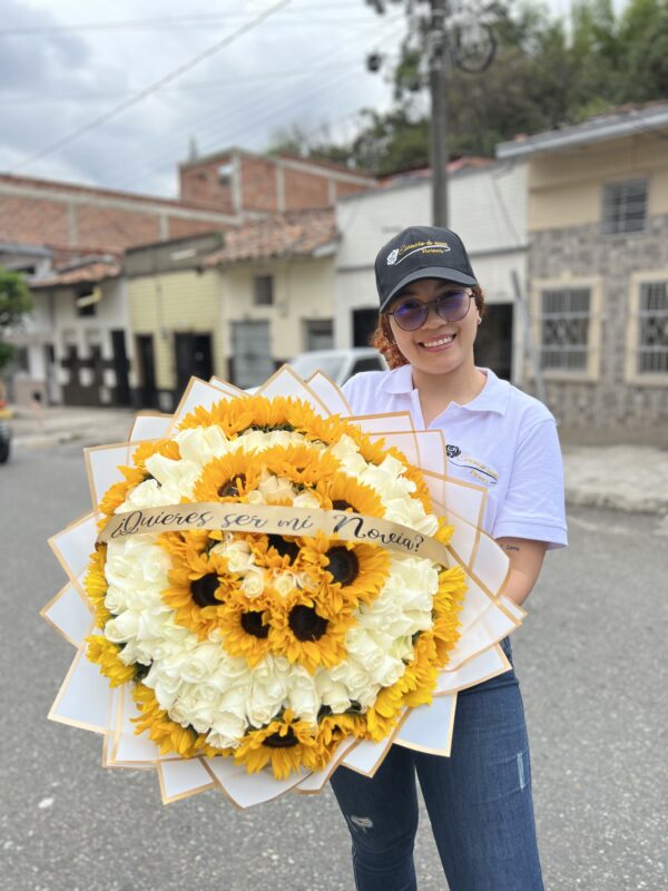Boquet inmenso girasoles listón🌻