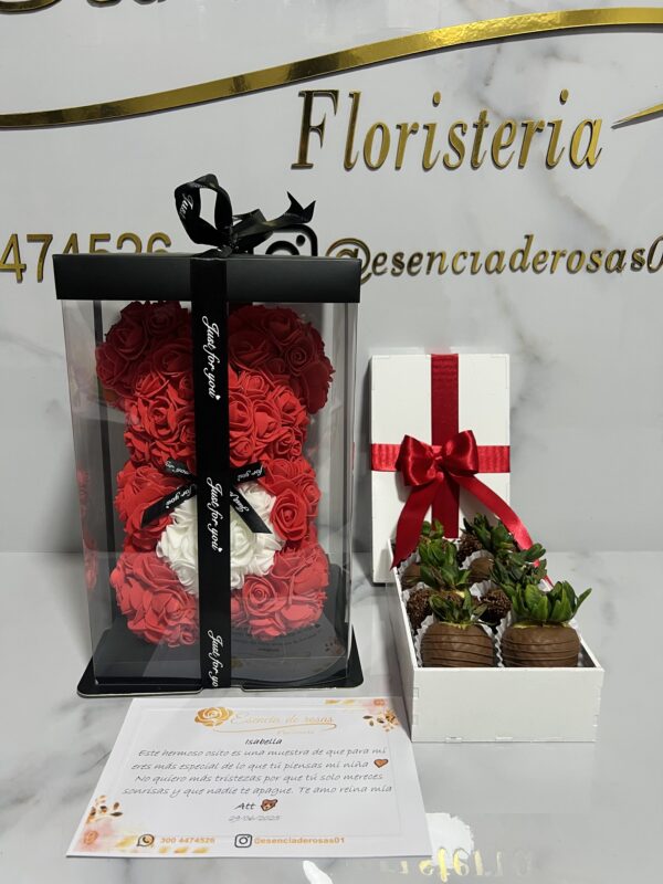 Combo Oso eterno + Fresas con chocolate 🍓🍫 - Image 2